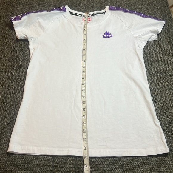 Kappa White and Purple T-Shirt sz L - Picture 7 of 8